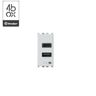 PRESA USB C+A VIMAR ARKE' COMPATIBILE 4BOX 4B.V19B.USB.30 BIANCO