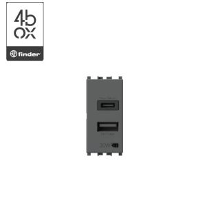 PRESA USB C+A VIMAR ARKE' COMPATIBILE 4BOX 4B.V19B.USB.30 NERO