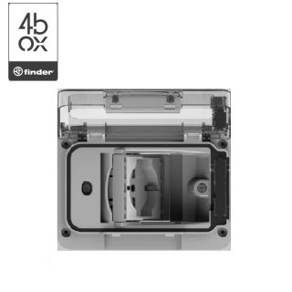 CONTENITORE DA ESTERNO CON SCHUKO WIDE 4BOX 4B.W.RAL.015