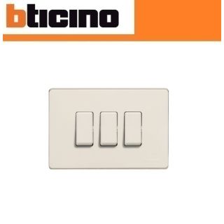 PLACCA 3 POSTI IN RESINA 503/3/R BTICINO MAGIC