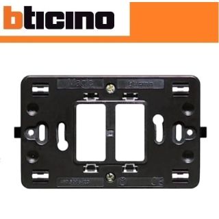 500S/23 SUPPORTO 2 POSTI SCATOLA TONDA BTICINO MAGIC