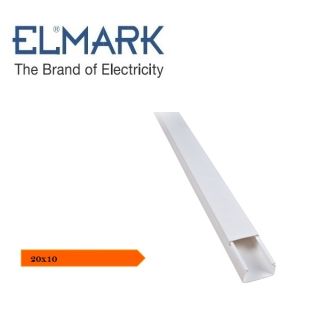 CANALINA 20X10 ADESIVA 2mt BIANCO CON COPERCHIO