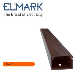 CANALINA 25X16 NOCE SCURO 2mt CON COPERCHIO