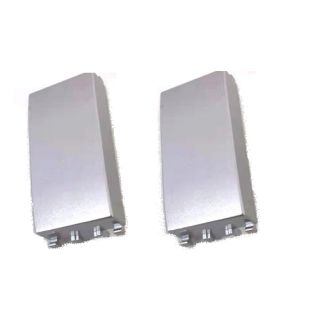 gem COPRIFORO 2pz COMPATIBILE VIMAR PLANA ALLUMINIO