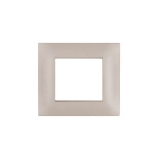 gem PLACCA 2P CHAMPAGNE PVC COMPATIBILE VIMAR PLANA