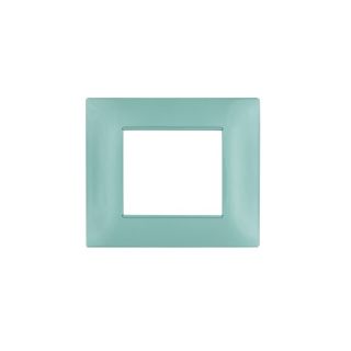 gem PLACCA 2P ACQUAMARINA PVC COMPATIBILE VIMAR PLANA