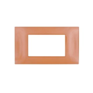 gem PLACCA 4P ARANCIO PVC COMPATIBILE VIMAR PLANA