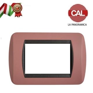 PLACCA 4P ROSA ANTICO METALLO BTICINO LIVING INTERNATIONAL OLD ROSE