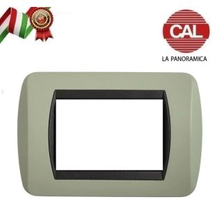 PLACCA 7P VERDE SALVIA METALLO BTICINO LIVING INTERNATIONAL