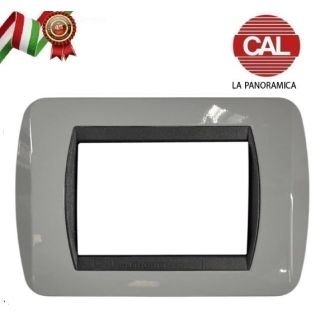 PLACCA 3P GRIGIO NARDO BTICINO LIVING INTERNATIONAL