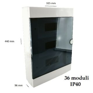 QUADRO ELETTRICO A PARETE IP40 DA INTERNO 36 MODULI DIN CENTRALINO
