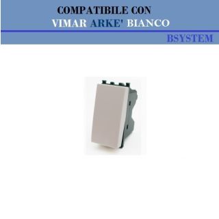 PULSANTE 10A COMPATIBILE VIMAR ARKE' 19008.B BIANCO