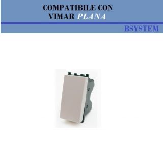 PULSANTE 10A COMPATIBILE VIMAR PLANA 14008 NO BIANCO