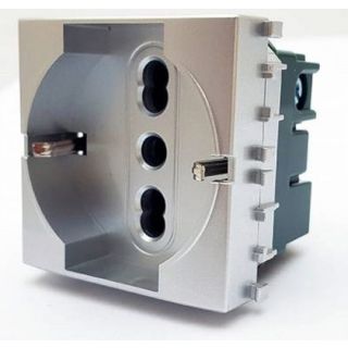 gem PRESA SCHUKO 16A COMPATIBILE VIMAR ARKE' ALLUMINIO