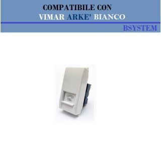 PRESA TELEFONICA RJ11 COMPATIBILE VIMAR ARKE' 19322.B BIANCO