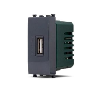 gem PRESA USB COMPATIBILE VIMAR ARKE' NERO LUCIDO