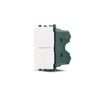 gem DOPPIO PULSANTE INTERBLOCCATO COMPATIBILE VIMAR ARKE' BIANCO