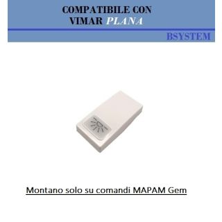 COPRITASTO LUCE COMPATIBILE VIMAR PLANA