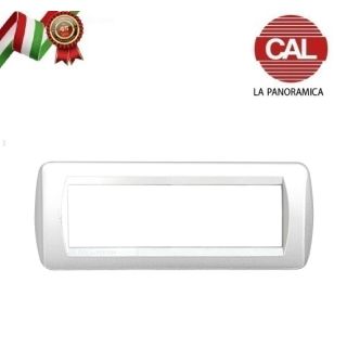 PLACCA 7P BIANCO METALLO COMPATIBILE LIVING INTERNATIONAL 680/4