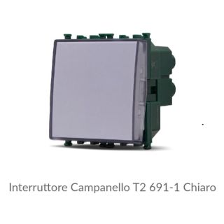 PULSANTE CAMPANELLO CHIARO COMPATIBILE VIMAR PLANA