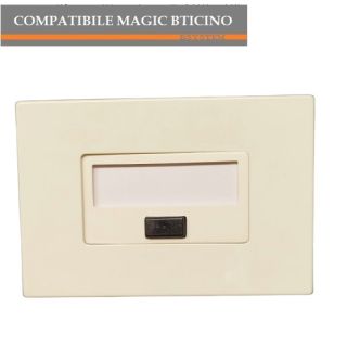VENUS PULSANTE PORTANOME COMPATIBILE BTICINO MAGIC MARLANVIL