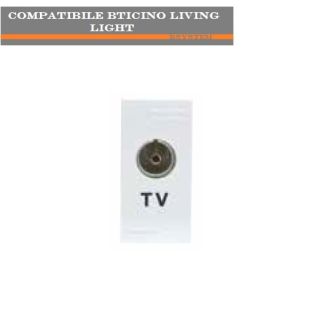 PRESA TV DIRETTA COMPATIBILE BTICINO LIVING LIGHT BIANCO