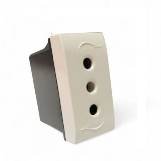 PRESA SICUREZZA COMPATIBILE BTICINO LIVING LIGHT BIANCO. 7670