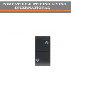 PULSANTE DOPPIO INTERBLOCCATO COMPATIBILE BTICINO LIVING INTERNATIONAL.