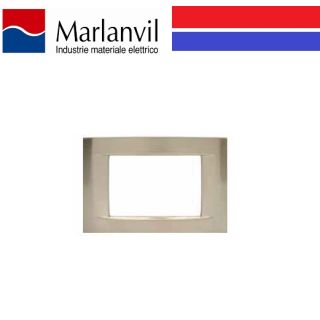PLACCA MARLANVIL DOMUS 3 POSTI COLORE ACCIAIO SATINATO 7753.G.AS