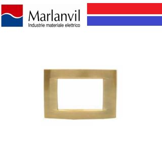 PLACCA MARLANVIL DOMUS 3 POSTI COLORE ORO SATINATO 7753.G.OS