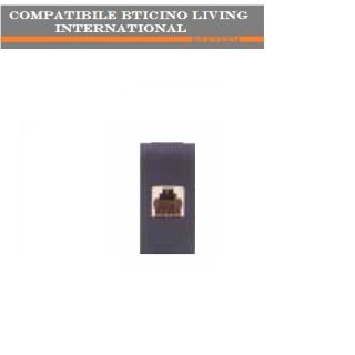 PRESA RJ11 COMPATIBILE BTICINO LIVING INTERNATIONAL L4258/11N