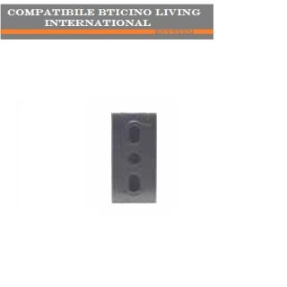 PRESA BIPASSO 10/16A COMPATIBILE BTICINO LIVING INTERNATIONAL L4180