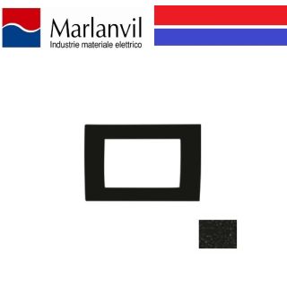 PLACCA MARLANVIL CLASSIC 3 POSTI COLORE NERO FLASH 7833.T.N