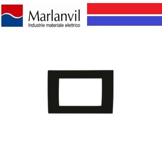 PLACCA MARLANVIL CLASSIC 3 POSTI COLORE NERO LUCIDO 7833.T.NL