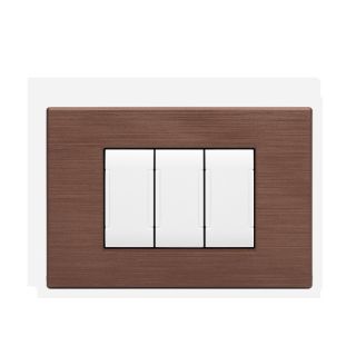 art PLACCA 3P BRONZO SPAZZOLATO PVC COMPATIBILE LIVING BTICINO