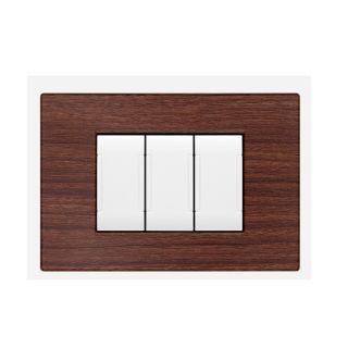 art PLACCA 3P CILIEGIO SPAZZOLATO PVC COMPATIBILE LIVING BTICINO