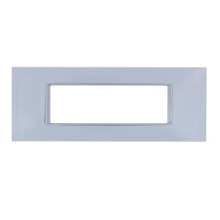 art PLACCA 7P VETRO BIANCO COMPATIBILE LIVING BTICINO