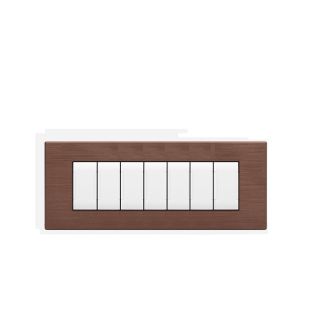 art PLACCA 7P BRONZO SPAZZOLATO PVC COMPATIBILE LIVING BTICINO