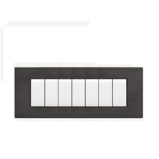 art PLACCA 7P ANTRACITE SPAZZOLATO PVC COMPATIBILE LIVING BTICINO