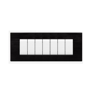 art PLACCA 7P NERO SPAZZOLATO PVC COMPATIBILE LIVING BTICINO