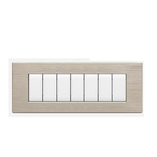 art PLACCA 7P SABBIA SPAZZOLATO PVC COMPATIBILE LIVING BTICINO