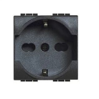 PRESA SCHUKO BTICINO LIVING INTERNATIONAL COMPATIBILE L4140/16 NERO.