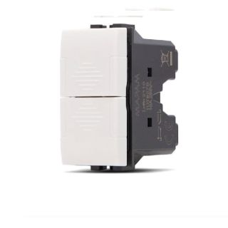 art DOPPIO PULSANTE INTERBLOCCATO COMPATIBILE BTICINO LIGHT