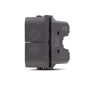 art DOPPIO PULSANTE INTERBLOCCATO COMPATIBILE LIVING INTERNATIONAL BTICINO