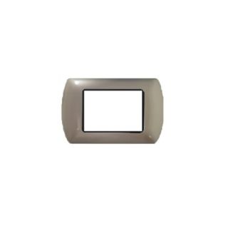 PLACCA 7 POSTI METALLO COMPATIBILE BTICINO LIVING GRIGIO CHIARO