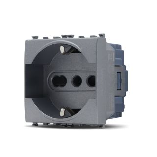 sun PRESA SCHUKO COMPATIBILE VIMAR ARKE' grigio