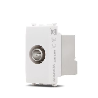 sun PRESA TV PASSANTE COMPATIBILE VIMAR ARKE' bianco