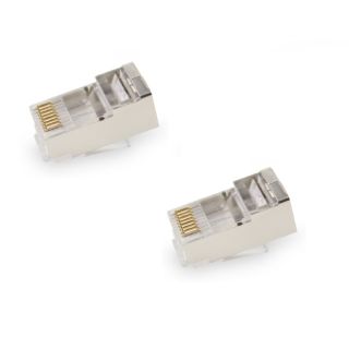 2 CONNETTORE PLUG RJ45 CAT5e FTP PER CAVO DI RETE FTP 94909