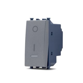 sun INTERRUTTORE BIPOLARE LUMINOSO COMPATIBILE VIMAR ARKE' grigio