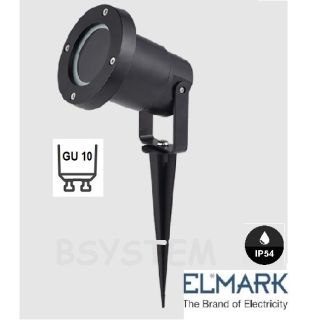FARETTO GU10 NERO PICCHETTO GIARDINO LED ORIENTABILE IP54 96GRF319/BL